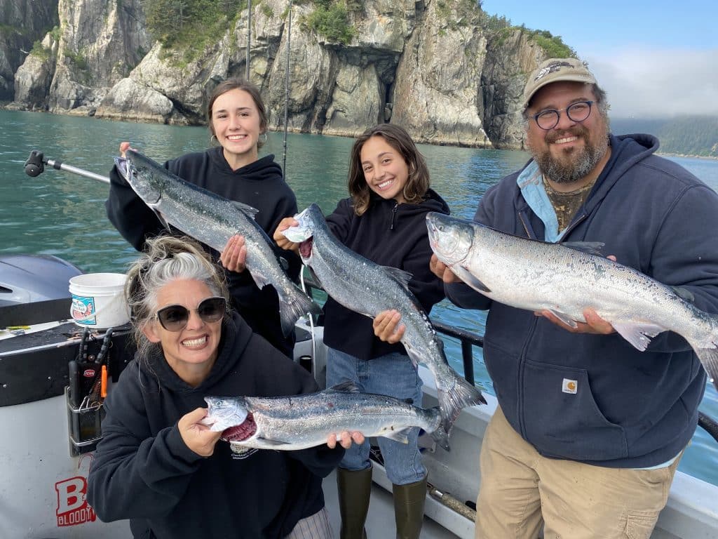 King Salmon fishing in Alaska is a bucket-list experience for anglers worldwide. Known for their impressive size and incredible fight, King Salmon, also called Chinook Salmon, are the largest species of Pacific salmon. Alaskaâ€™s vast, pristine waterways offer the perfect habitat for these fish, making it one of the best places on the planet to target them. Whether you're fishing in the rivers during their peak runs or trolling the cold saltwater of the coast, Alaska offers unmatched opportunities for catching trophy-sized King Salmon.