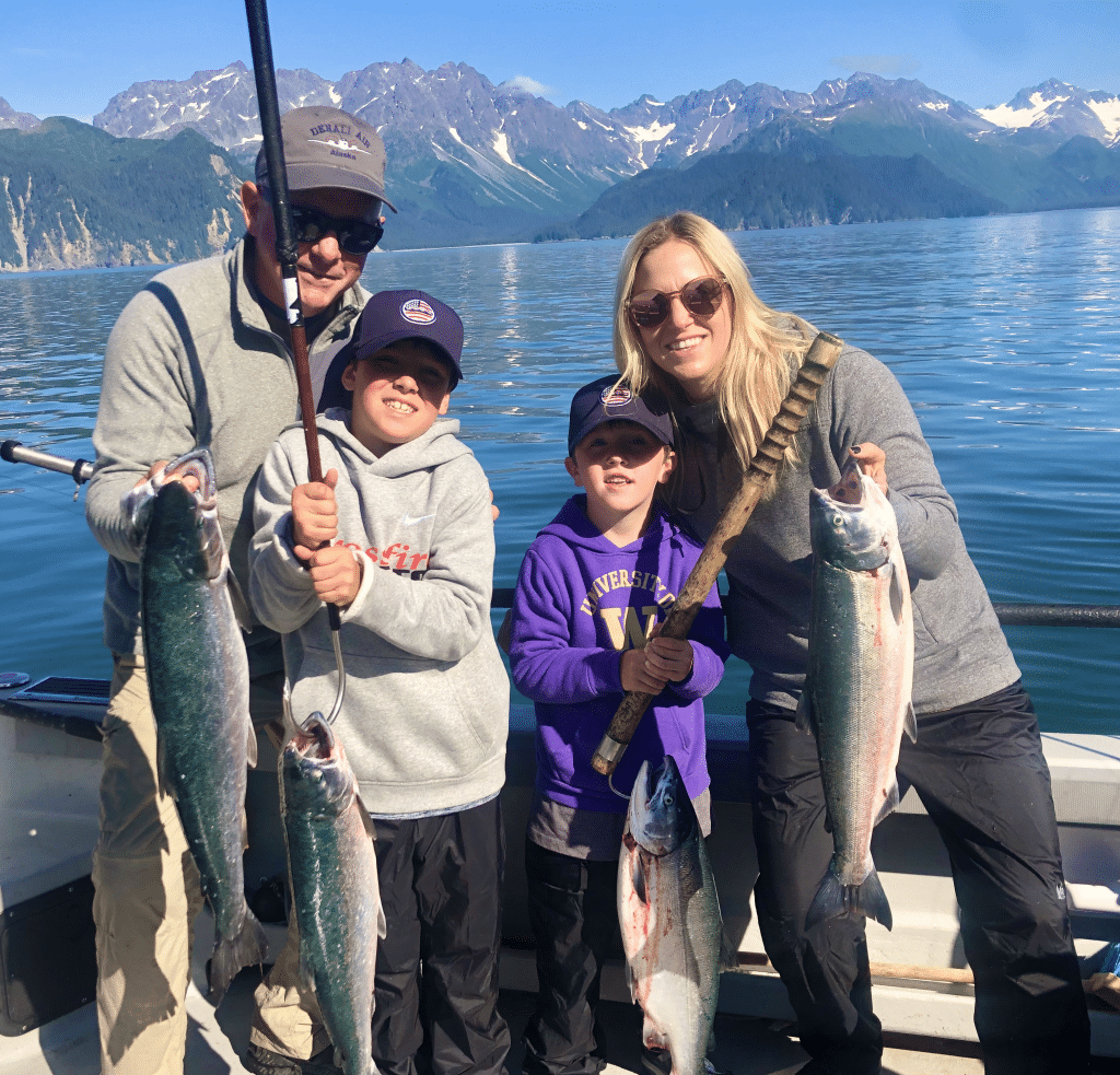 King Salmon fishing in Alaska is a bucket-list experience for anglers worldwide. Known for their impressive size and incredible fight, King Salmon, also called Chinook Salmon, are the largest species of Pacific salmon. Alaskaâ€™s vast, pristine waterways offer the perfect habitat for these fish, making it one of the best places on the planet to target them. Whether you're fishing in the rivers during their peak runs or trolling the cold saltwater of the coast, Alaska offers unmatched opportunities for catching trophy-sized King Salmon.